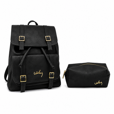 Morral Vélez de Cuero - Lote Exclusivo Con 80% OFF + Cosmetiquera de Regalo